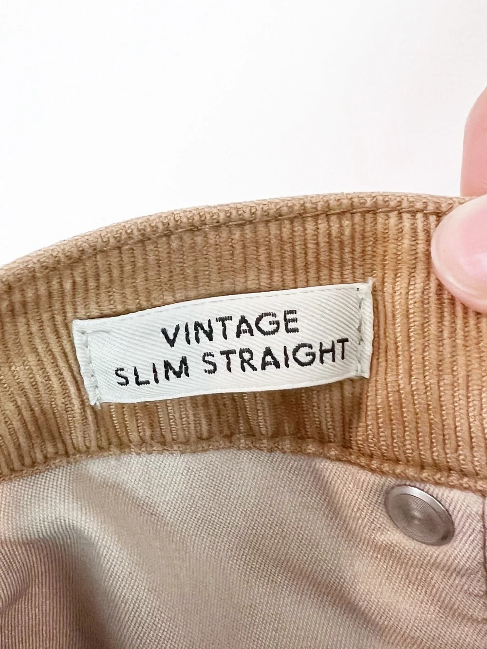 J. CREW BROWN CORDUROY VINTAGE SLIM STRAIGHT LEG PANTS WOMENS SZ 30